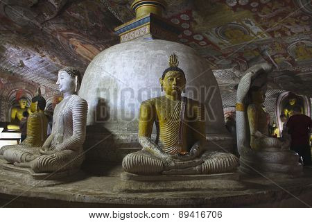 Dambulla Caves Buddhas and Stupa