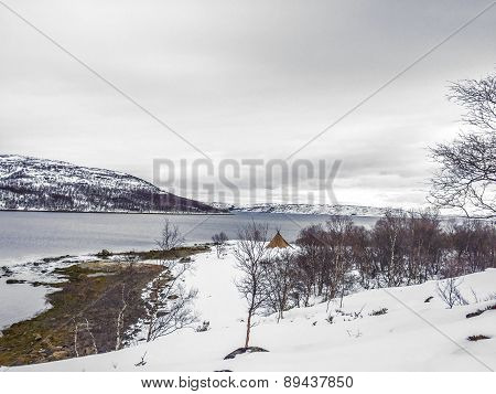 Landscape In Norway Under Snow