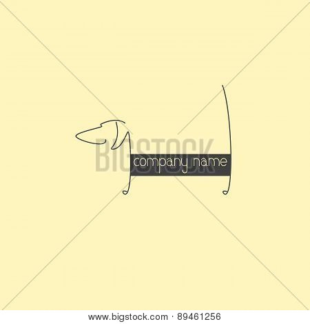 Dachshund Logo Template