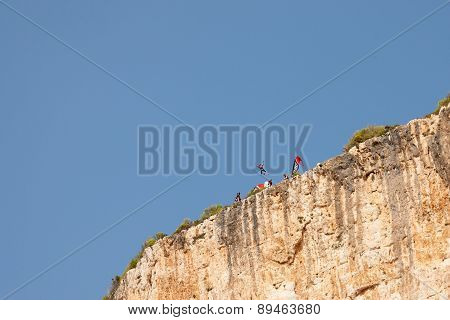 Base Jump In Shipwreck Beach Of Zakynthos Island