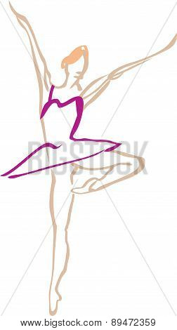 Ballerina in a pink tutu.