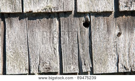 rustic wooden shingles