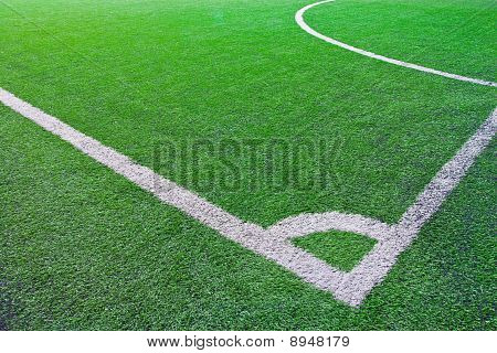 Corner line of football field