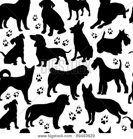 Dog Seamless Pattern.
