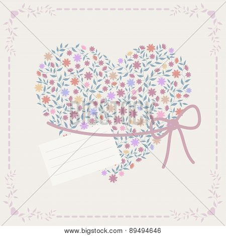 Background With Heart And Frame