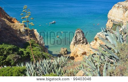 Sea Cliffs at Lagos Algrave Portugal.