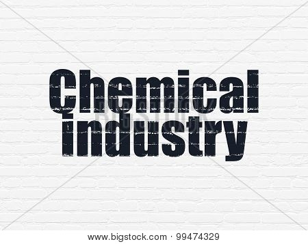 Manufacuring concept: Chemical Industry on wall background