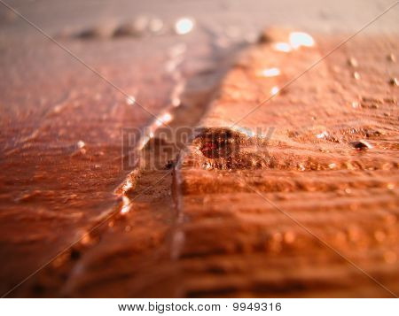 Cor de prata e cobre sobre tela