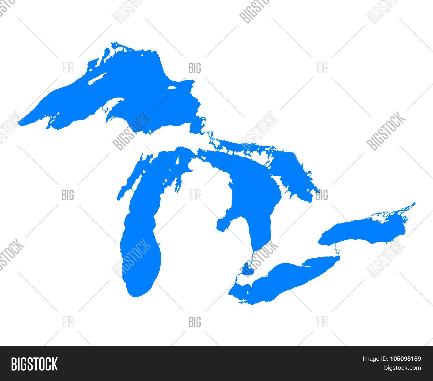 Map Great Lakes Image & Photo (Free Trial) | Bigstock