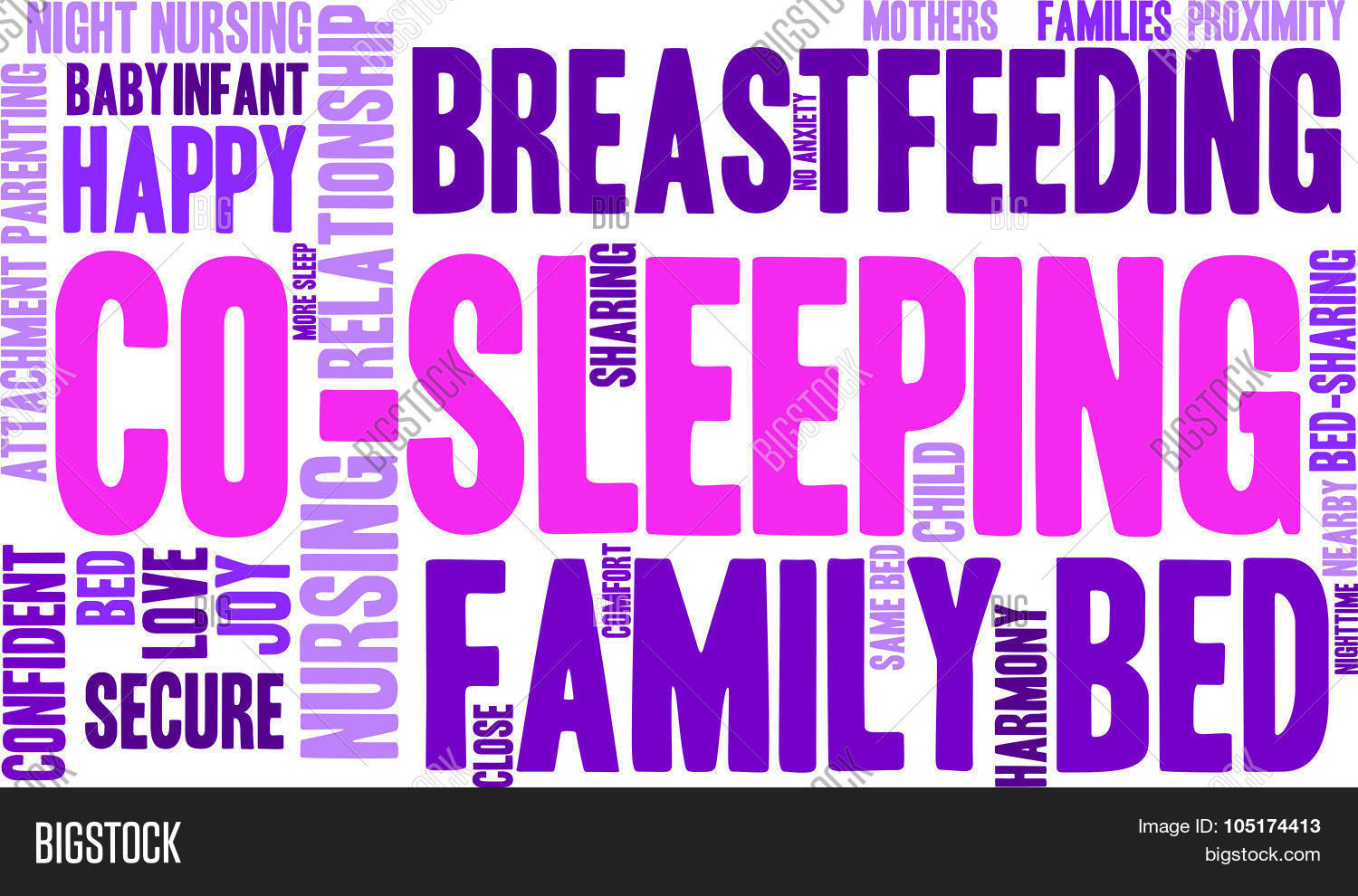 Co sleeping Word Vector Photo Free Trial Bigstock