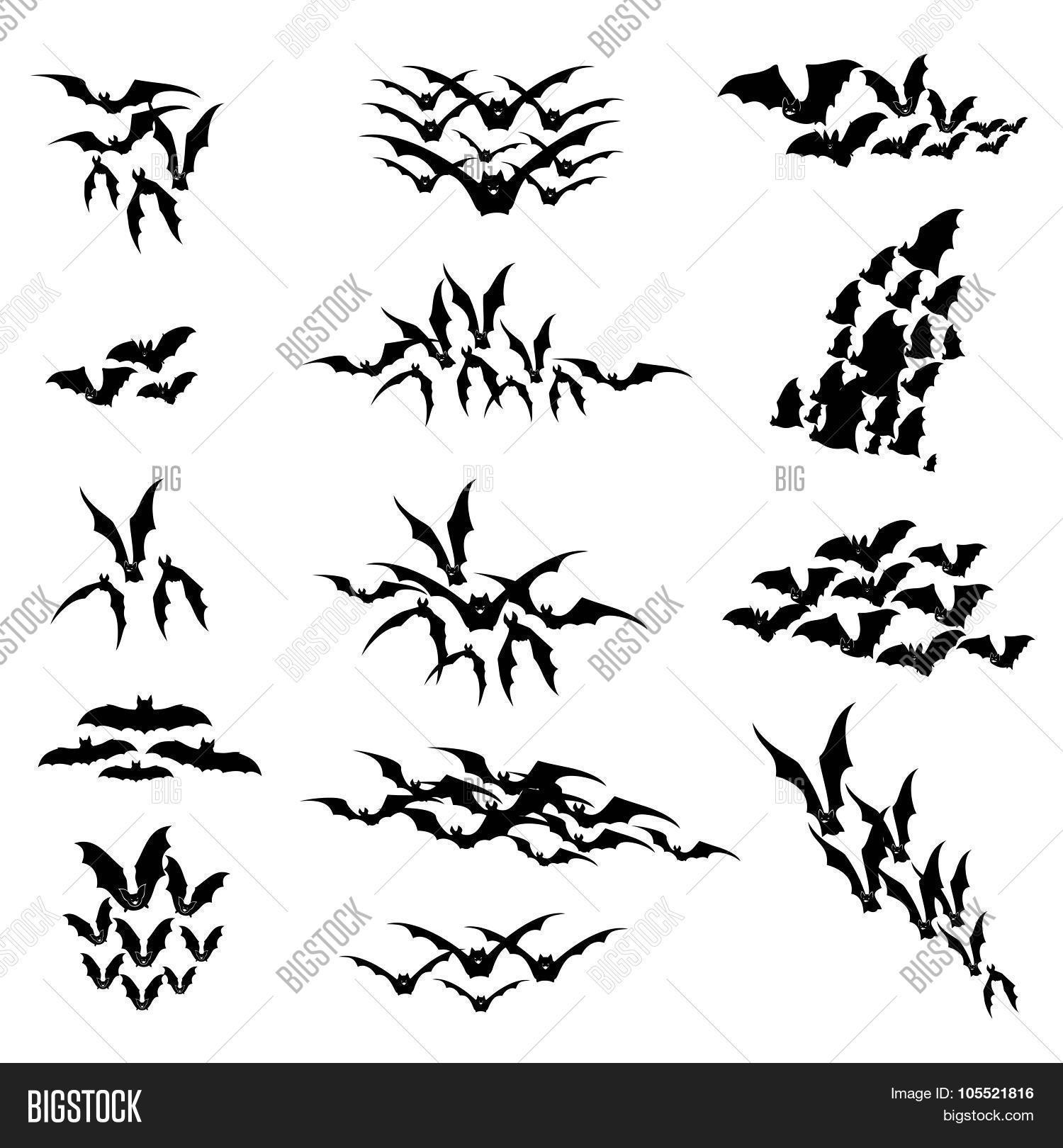Flying Bats Vector Vector & Photo (Free Trial) Bigstock