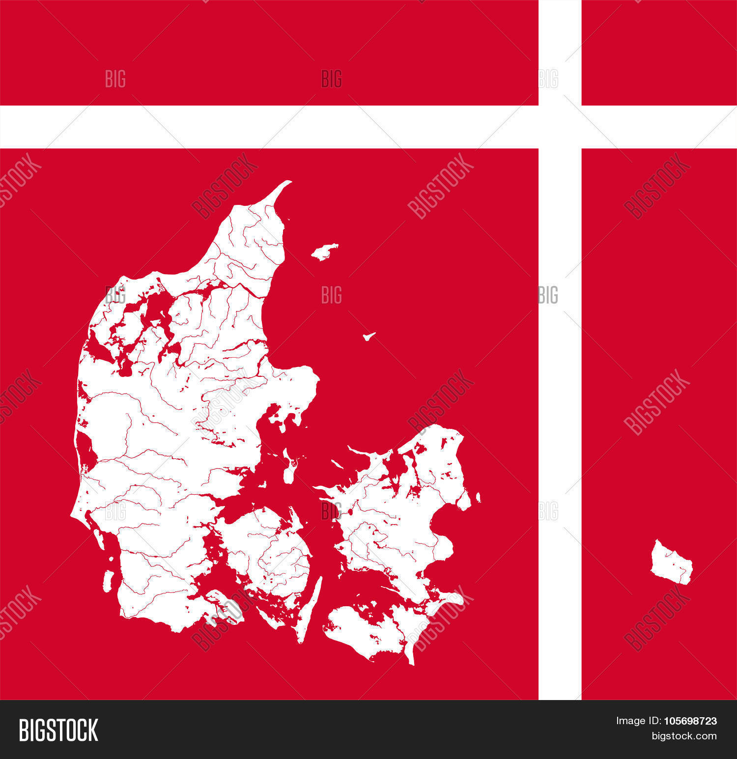 Map Denmark Lakes Vector & Photo (Free Trial) Bigstock