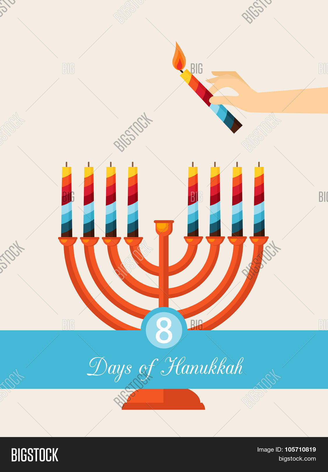 Eight Days Hanukkah Vector & Photo (Free Trial) Bigstock