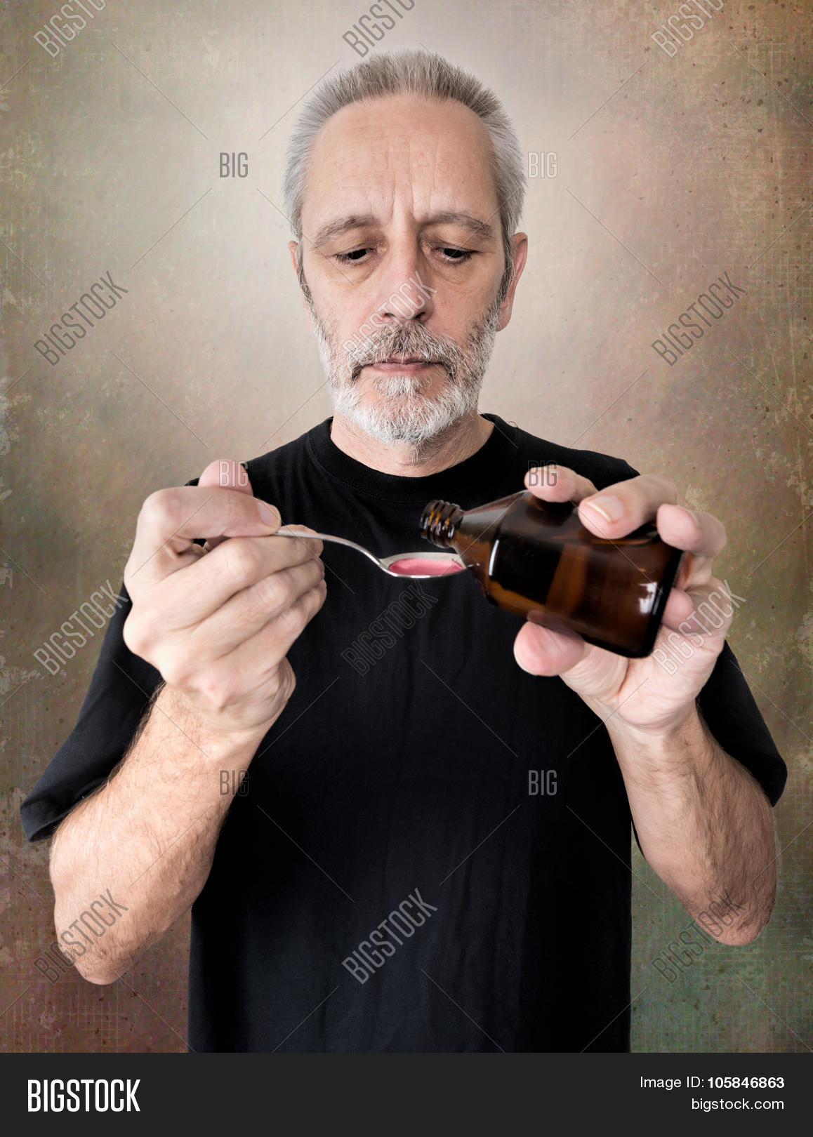 Man Drinking Cough Image & Photo (Free Trial) Bigstock