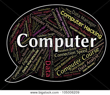 Computer Word Shows Connection Text And Www