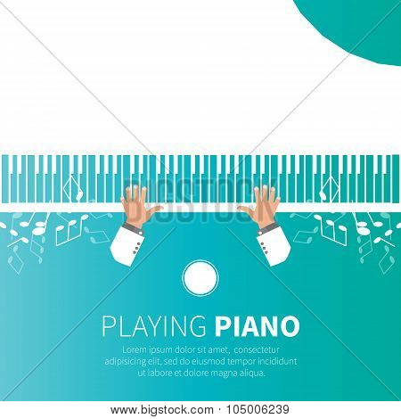 Man playing piano.