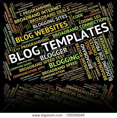 Blog Templates Represents Text Plans And Words