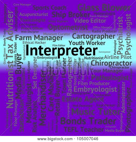 Interpreter Job Shows Interpreters Transliterator And Translate