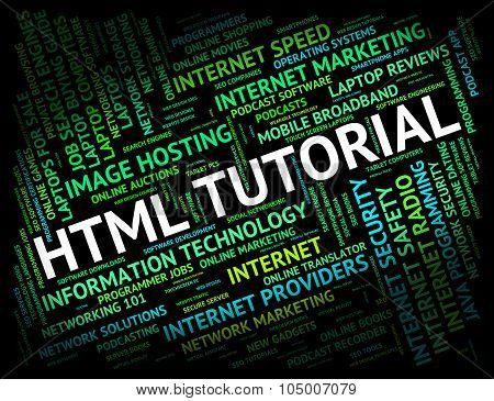 Html Tutorial Shows Hypertext Markup Language And Develop