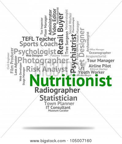 Nutritionist Job Represents Employee Nutrient And Sustenance