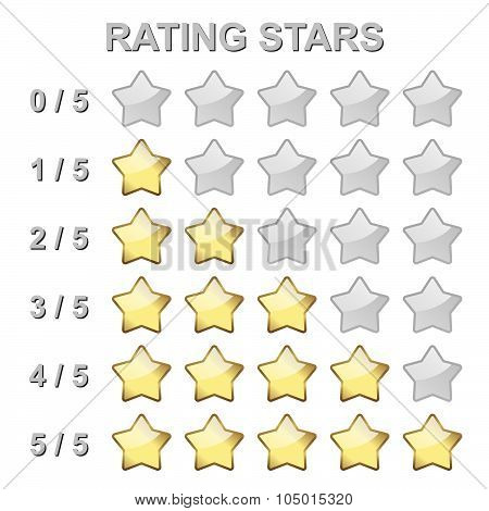 Rating Stars From 0 To 5