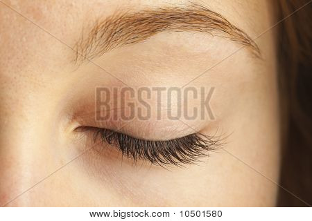 Close up di occhio chiuso