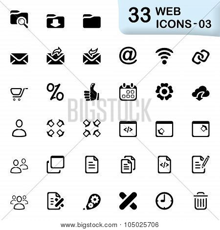 Black icons for mobile apps and web