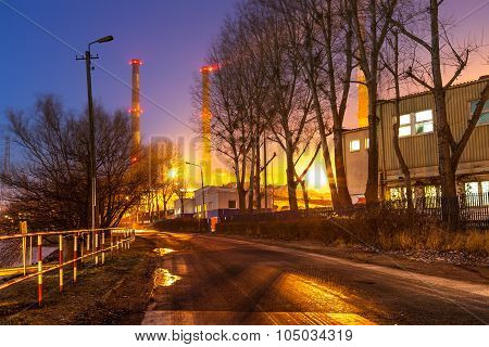 Chimneys At Dusk