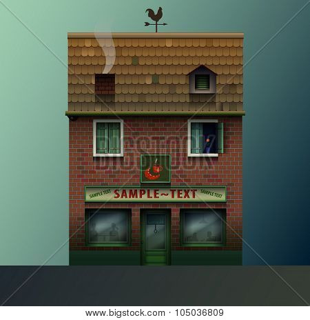 cute realistic shop or cafe