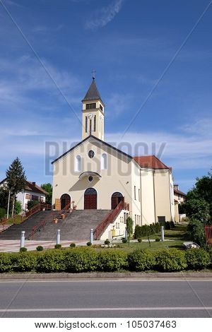 LIPIK, CROATIA - MAY 07: Church of Saint Francis of Assisi in Lipik, Croatia on May 07, 2015
