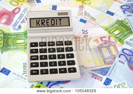 The Word Credit On Calculator Display