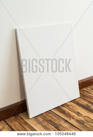 White canvas on walll