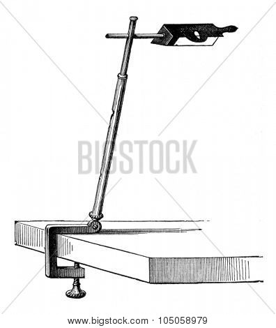 Lucida Mr. Laussedat, vintage engraved illustration. Industrial encyclopedia E.-O. Lami - 1875.
