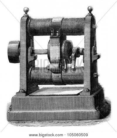 The Ordeal of the fountain, Array of Boudier, vintage engraved illustration. Magasin Pittoresque (1882).