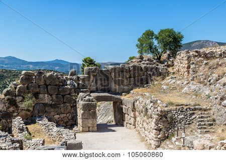 Lion Gate In Mycenae, Greece