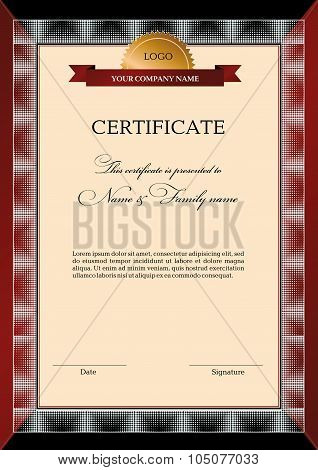 Vector template design certificate