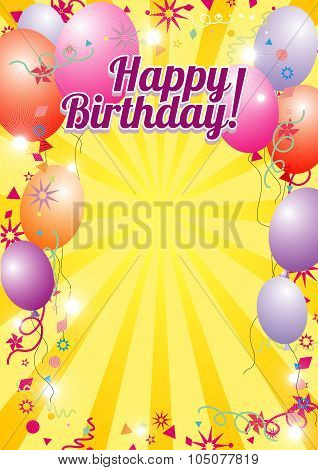 Happy birthday template background