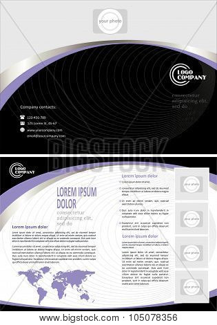 Template design brochure, vector
