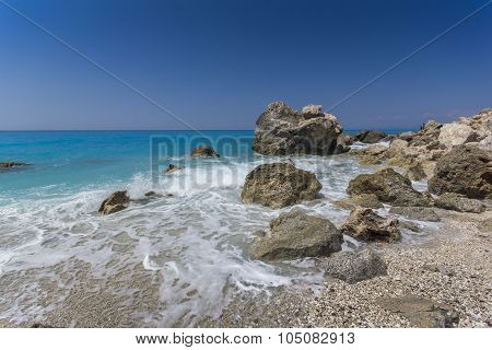 Megali Petra Beach, Lefkada, Ionian Islands