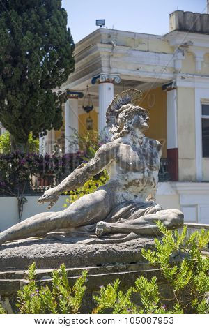 Achilleion Statue At Corfu, Greece