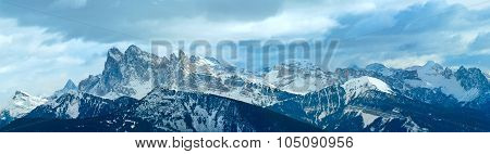 Beautiful Winter Mountain Panorama