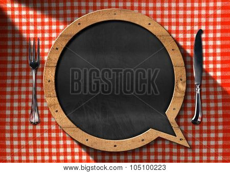 Empty Blackboard For A Restaurant Menu