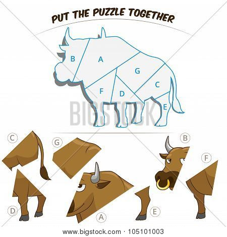 Puzzle game for chldren bull