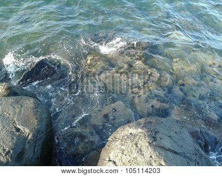 Waves and rocks