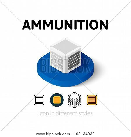 Ammunition icon in different style