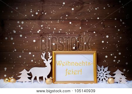 Card, Snowflake, Weihnachtsfeier Mean Christmas Party