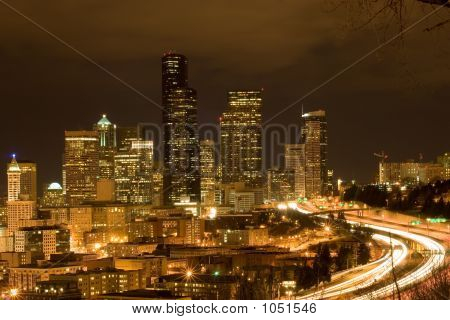 Seattle på natten