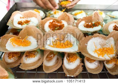 Thai Style Crisp Tart Or Khanom Bueang.