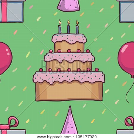 Birthday Seamless Pattern