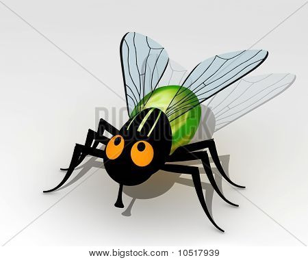 卡通风格的房子飞的插图